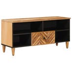 vidaXL Opbergkasten Bruin 100 x 33,5 x 46 cm Massief Mango, Maison & Meubles, Accessoires pour la Maison | Étagères pour CD & DVD