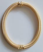 Armband - 18 karaat Geel goud - stijf, ovaal, sluiting, Nieuw