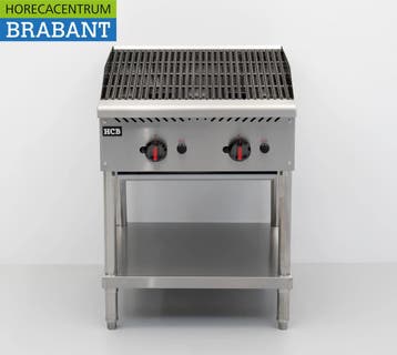 HCB RVS Grill Chargrill 2 branders Propaangas 20,5 kW 61 cm, Ophalen of Verzenden, Nieuw in verpakking