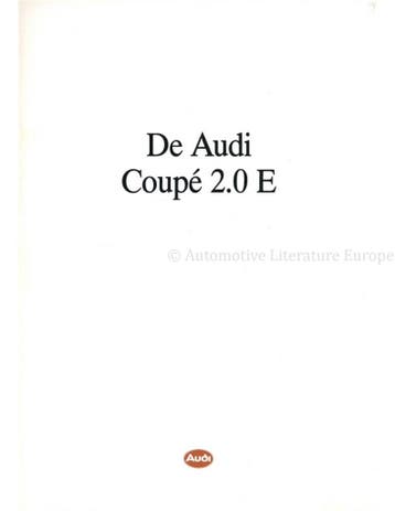 1990 AUDI COUPE BROCHURE NEDERLANDS, Nieuw