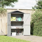 vidaXL Tuinschuur 116x45x175 cm gegalvaniseerd staal grijs, Verzenden, Nieuw