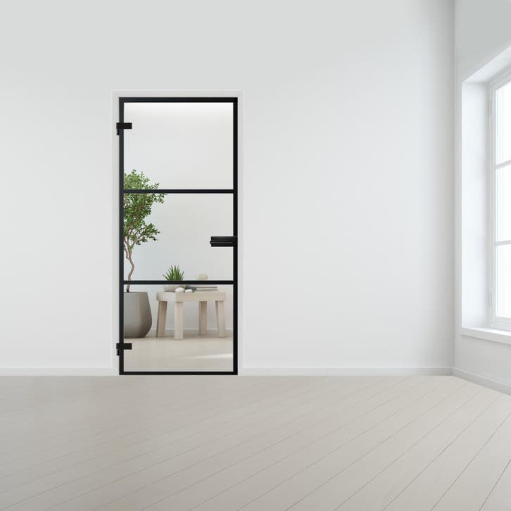 Steel look deur voor opdek kozijn, Doe-het-zelf en Bouw, Deuren en Vliegenramen, Nieuw, Verzenden