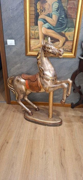 Hobbelpaard - H 110 x 104 L - 1950-1960