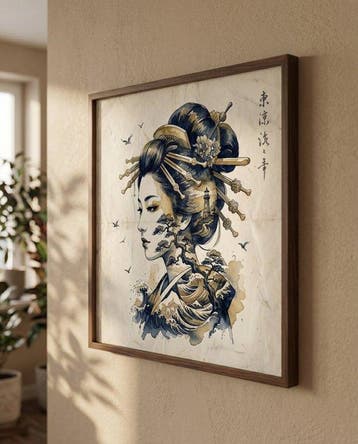 MEDSAN - Aquarelle Geisha () - UNIQUE WORK