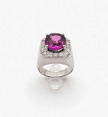 Zonder minimumprijs - Ring Zilver Rhodoliet - 3,50 knopen., Nieuw