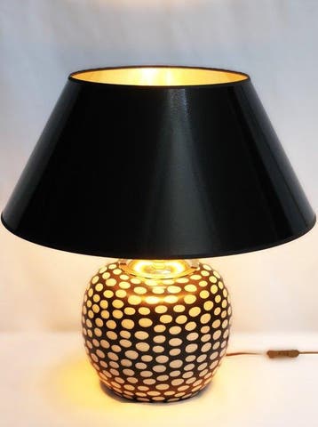 Lamp - Porselein, Messing - Gemaakt in Duitsland, Antiek en Kunst