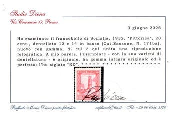 Royaume d’Italie 1932/1932 - Somalie Pictorial 20 centimes,, Postzegels en Munten, Gestempeld