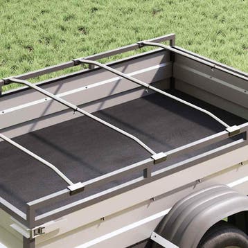 vidaXL Zeilbeugel voor aanhangers 4 zilver 136-218 cm, Verzenden