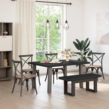 vidaXL Eetbank NOAIN 120 x 41 x 45 cm Massief grenenhout, Huis en Inrichting, Stoelen, Verzenden, Nieuw