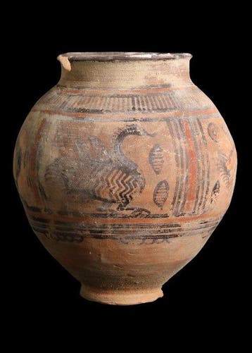 Indus Vallei Terracotta Pot met zoomorfe decoratie (Zonder