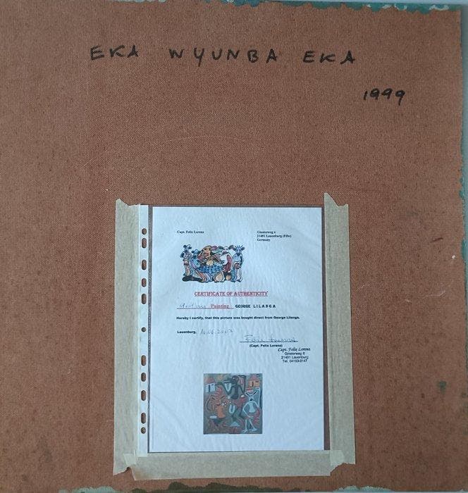 George Lilanga (1934–2005) - EKA WYUMBA EKA, Antiek en Kunst, Kunst | Schilderijen | Modern