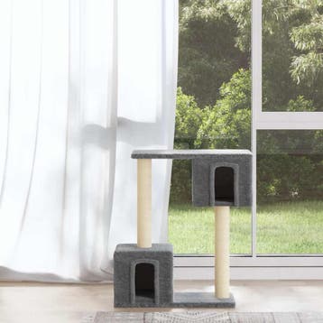 vidaXL Kattenkrabpaal met sisal krabpalen 60 cm lichtgrijs, Verzenden, Nieuw