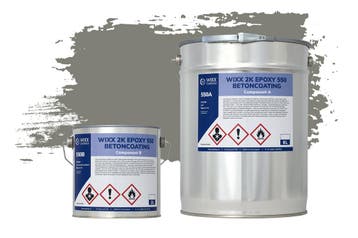 Wixx 2K Epoxy 550 Betonverf RAL 7023 | Betongrijs 10L, Verzenden, Nieuw