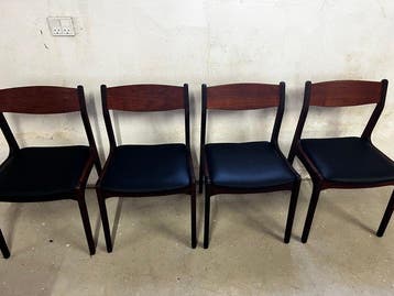 Nova Møbelfabrik - Chaise - Cuir synthétique, Teck -