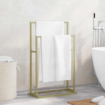 vidaXL Handdoekenrek vrijstaand 48x24x78,5 cm ijzer, Huis en Inrichting, Verzenden, Nieuw