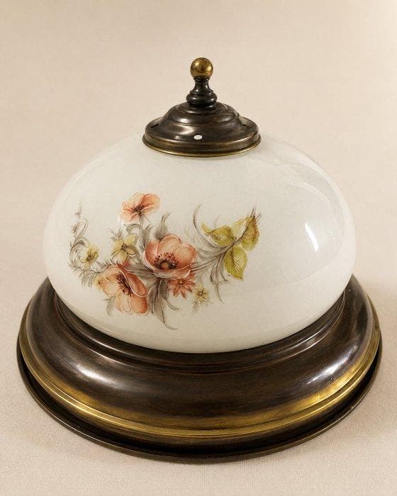Plafondlamp - Glas, Messing, Brons, Metaal, Antiquités & Art, Curiosités & Brocante