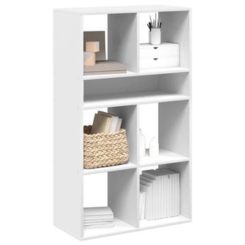 vidaXL Boekenkast 66x31x112 cm bewerkt hout wit, Verzenden, Nieuw