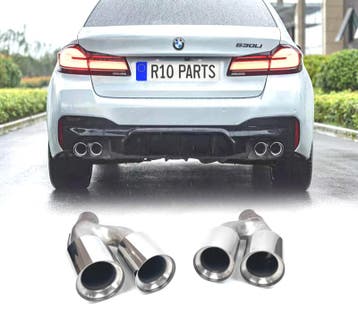 EMBOUTS D´ÉCHAPPEMENT BMW G30 G31 20- LOOK M5 CHROMÉ, Verzenden