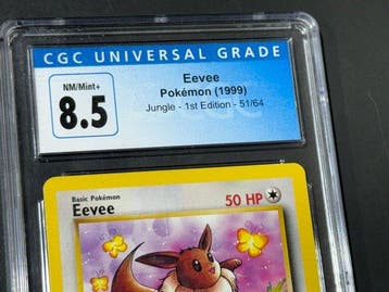 Pokémon - 1 Graded card - Eevee, Jungle - 1st Ed. - CGC 8.5