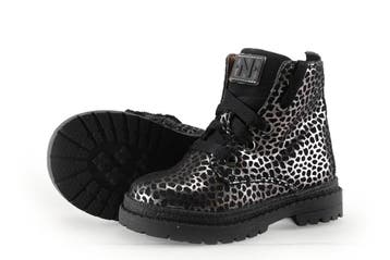 Nelson Veterboots Meisjes in maat 24 Zwart, Kinderen en Baby's, Verzenden, Jongen of Meisje, Schoenen, Zo goed als nieuw