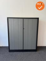 Roldeurkast - B-keuze - Ahrend - 144x120x45 - Zwart met Grij, Werkplek, Ophalen of Verzenden, Gebruikt, Kast