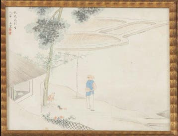 Vier Chinese zijden schilderijen toegeschreven aan Hsin Pu