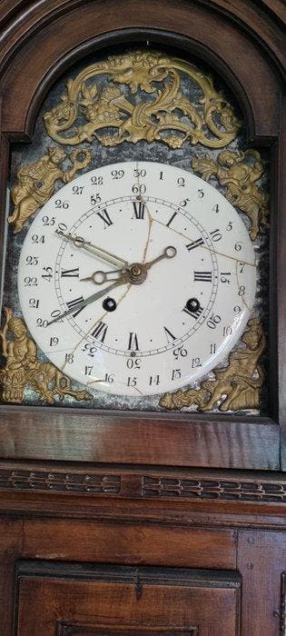 Horloge de parquet - Bois, Laiton, Bronze - 1800-1850