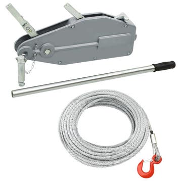vidaXL Lier met staalkabel 800 kg, Doe-het-zelf en Bouw, Verzenden, Nieuw