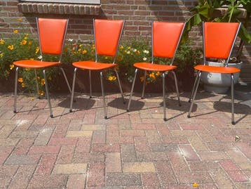 Soudeurop - Stoel - IJzer - Vier vintage keukenstoele, Antiek en Kunst