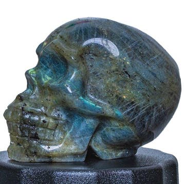 Fine good quality Labradorite skull excellent carving skull