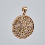 Zonder minimumprijs - Hanger - 14 karaat Geel goud - 0.64ct., Handtassen en Accessoires, Antieke sieraden