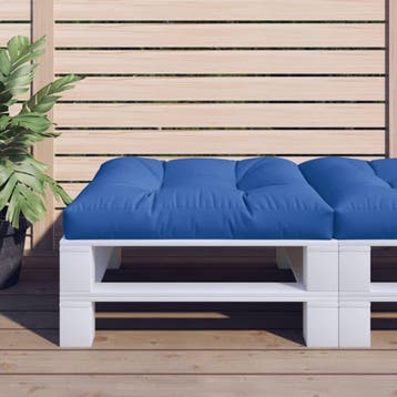 vidaXL Palletkussen 70x70x12 cm stof koningsblauw, Verzenden, Nieuw