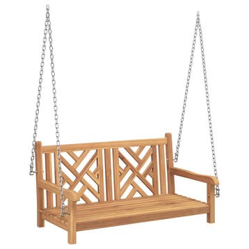 vidaXL Tuin Schommelbank 114 x 60 x 64 cm Massief Teakhout, Verzenden, Nieuw