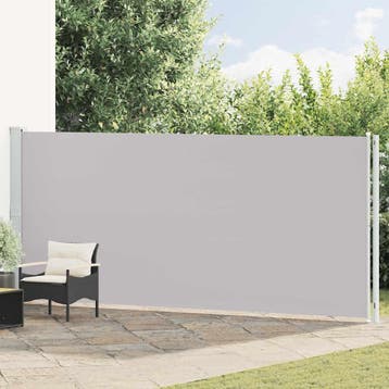 vidaXL Tuinscherm uittrekbaar 180x614 cm grijs, Verzenden