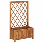 Houten plantenbak met latwerk | Tweede kansje | OP = OP, Verzenden, Minder dan 60 cm, Zo goed als nieuw, 60 cm of meer