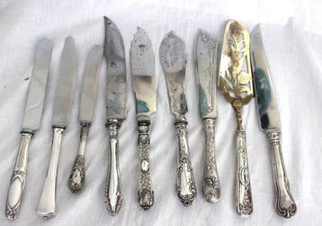 Ménagère (9) - Argent 800, Argent 835, Argent 950 - agrafer