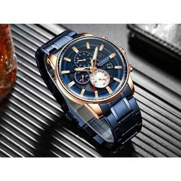 Staal Luxe Horloge - Bandje Analoog Kwarts Roestvrij Uurwerk, Verzenden
