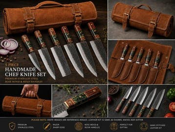 Keukenmes - Kitchen knife set - Keukensmes - Koksmes -