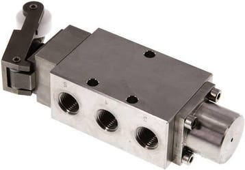 5/2 G1/4 '' Rolbediend  Hefboom Ventiel RVS, Doe-het-zelf en Bouw, Verzenden, Nieuw