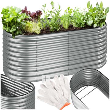Hoge plantenbak Flormma, 1257l, verzinkt, 200x100x80cm, Verzenden, Nieuw