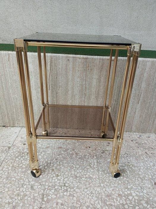 Serveerwagen - Tubulaire messing serveertrolley/roltafel met, Maison & Meubles, Maison & Meubles | Autre