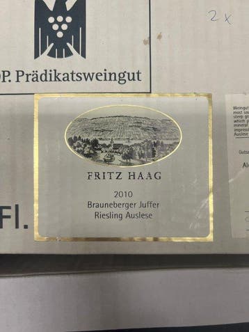 2010 Fritz Haag, Brauneberger Juffer - Moezel Auslese - 2, Verzamelen, Wijnen, Nieuw
