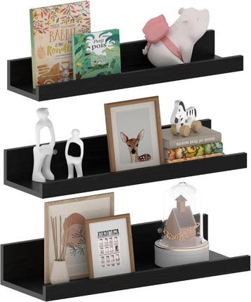 EXYGLO 40 cm lang wandrek, rustiek zwevend rek, fotolijst vo, Verzenden, Nieuw