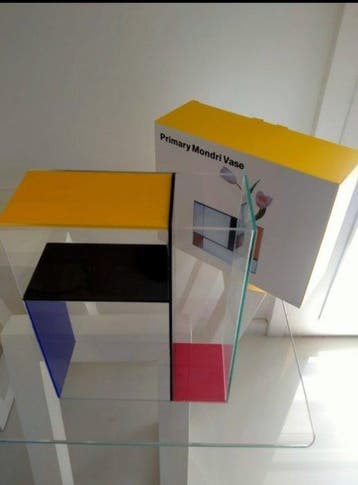 Frank Kerdill - Vaas - Acryl - Mondriaan-vaas in acryl