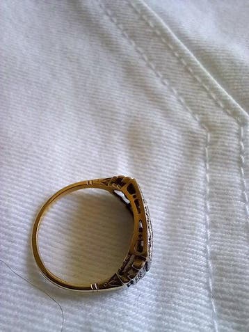 Zonder minimumprijs - Ring - 18 karaat Geel goud, Witgoud -, Nieuw