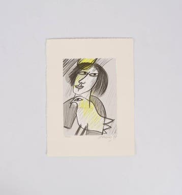 Corneille (1922-2010) - Vrouw met vogel