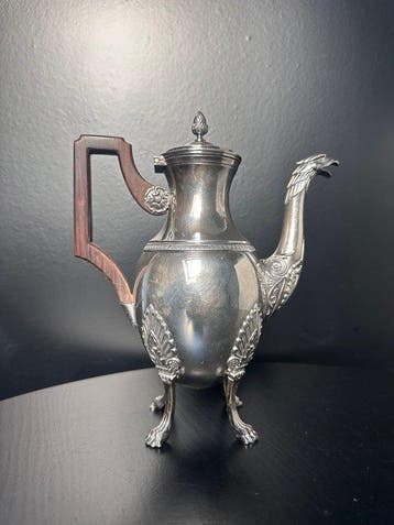 Koffiepot - French Empire Style Silver-Plated Coffee Pot by