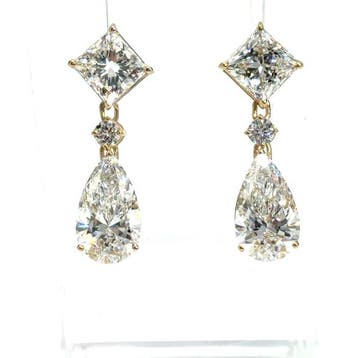 Oorbellen - 14 karaat Geel goud - 11.03ct. tw. Diamant, Nieuw