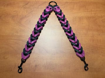 Leren duo honden riem Pink/black, Ophalen of Verzenden, Nieuw
