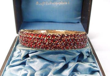 Armband Speer - 60.00ct. tw. Granaat - böhm. Werk rond
